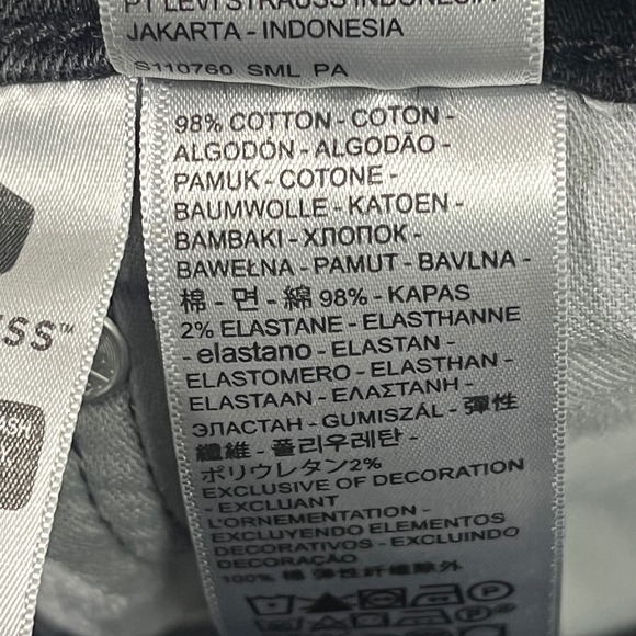 Levis 559 Relaxed Straight Mens Jeans 32x29 Faded Black Stretch Denim 00559-0239 - Picture 4 of 11